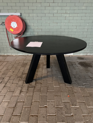 Eettafel WOOOD, Rhonda | 130 cm, Zwart